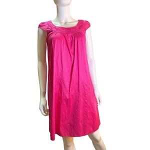 CALYPSO St. Barth Dress Silk Pink Slip Dress Cap Sleeve A Line Size S EUC
